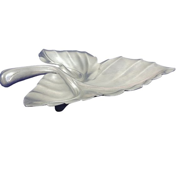 Tray Bruce Cox Aluminum 12" Leaf Shaped Signed and Numbered - Picture 4 of 12